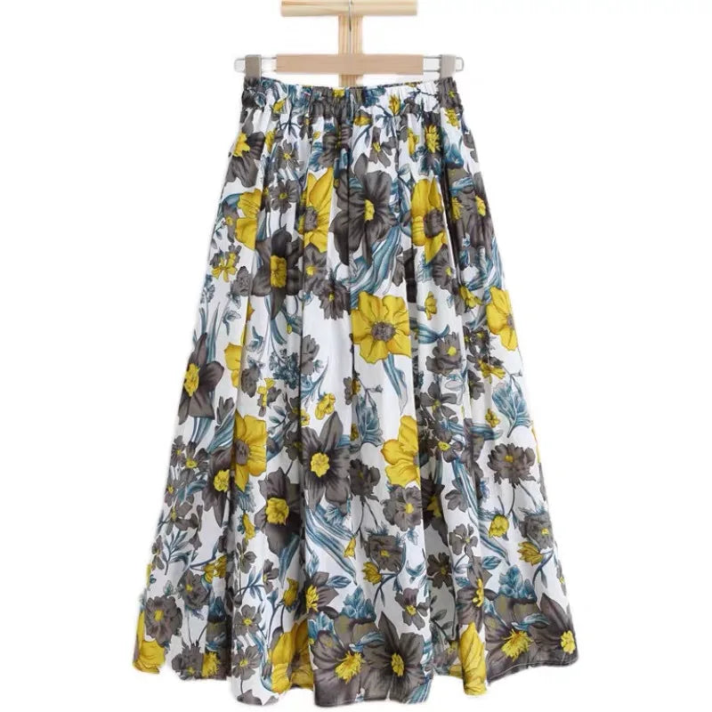 Floral A-line Skirt